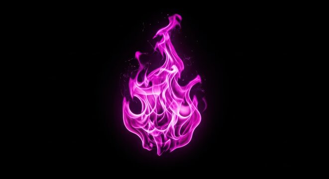 Dynamic abstract image of an otherworldly magenta and violet blaze, representing transformation, spirituality, and intense heat, dynamic, detail, spiritual
