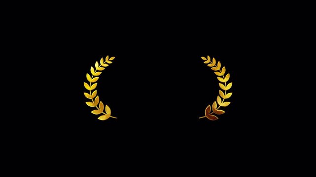 Growing half laurel wreath available for use at an awards ceremony.