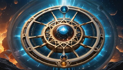 Obraz premium Futuristic Orbital Structure in Cosmic Space