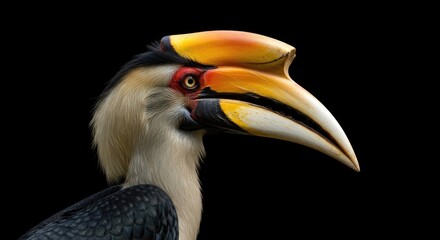 Obraz premium Close-up Portrait of a Hornbill Bird.