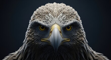 Naklejka premium Close-up portrait of a majestic eagle.