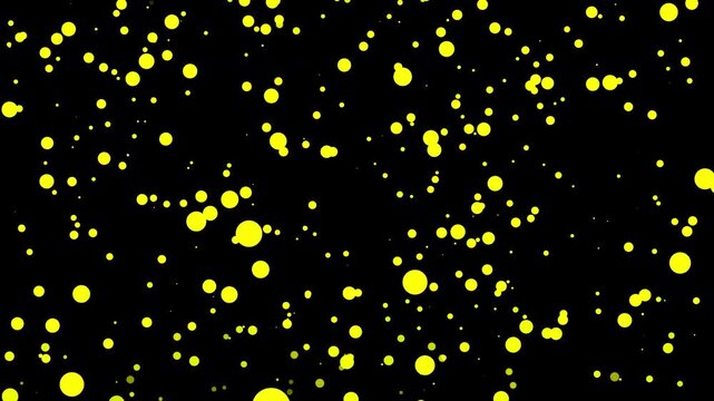A shower of circles. Alpha Channel. Seamless loop animation.