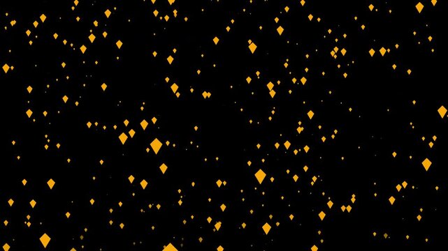 A shower of kites. Alpha Channel. Seamless loop animation.