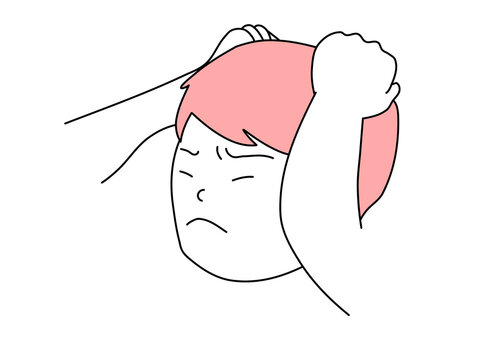 Illustration of an angry child