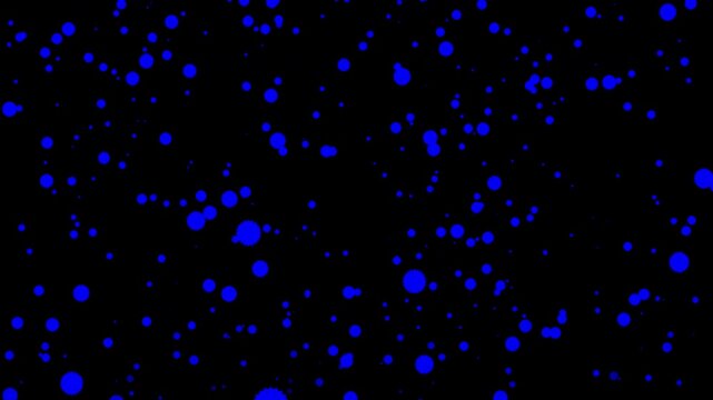 A shower of spiky balls. Alpha Channel. Seamless loop animation.