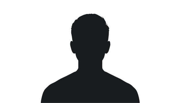 Man silhouette serves as a minimalist representation for professional identity and personal branding.