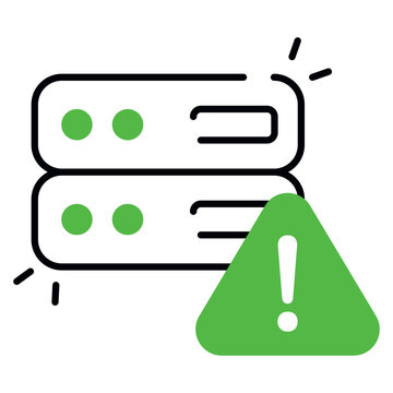 A unique design icon of server error 