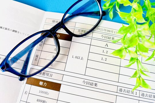 視力検査の健康診断票