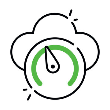 Modern design icon of cloud speed test