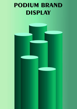 3d vector illustration of a podium product display for brand