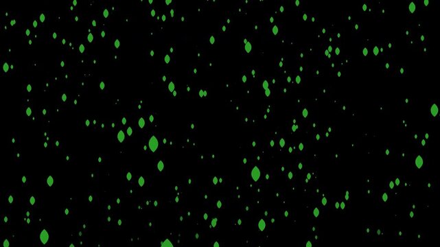 A shower of vesica piscis shapes. Alpha Channel. Seamless loop animation.