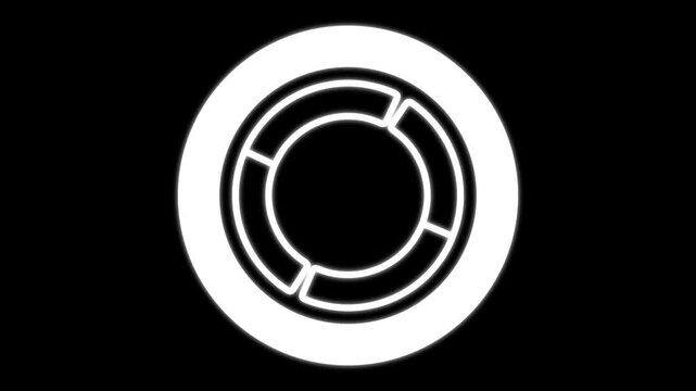 Animated HUD Target element composed of rectangles and crosses.Loading pending screen - modern wiggling HUD element