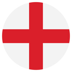 Round icon with the flag of england isolated on transparent background © WASIF-MEHMOOD
