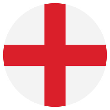 Round icon with the flag of england isolated on transparent background