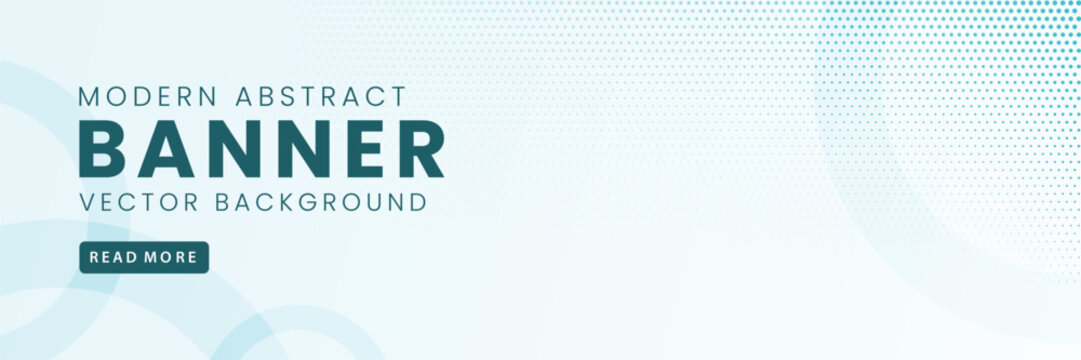 Modern Abstract Banner Design with Geometric Vector Background and Read More Button