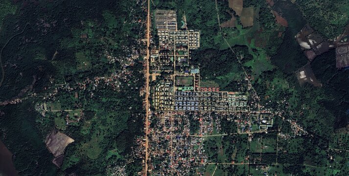 Satellite View Bataraza Town Grid Palawan