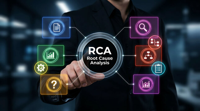 RCA Root Cause Analysis Dashboard for Process Improvement Quality and Performance