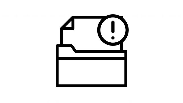 folder minimalist stroke animation