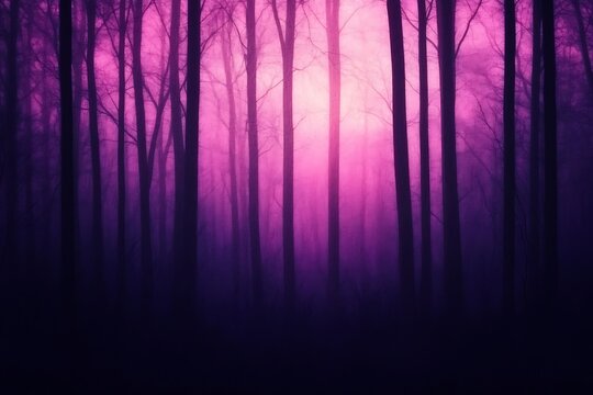 Enchanted forest at twilight