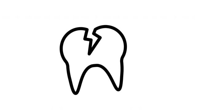 tooth minimalist stroke animation