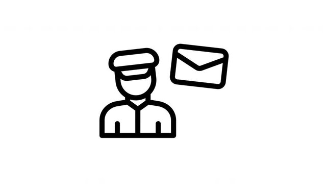 postman minimalist stroke animation