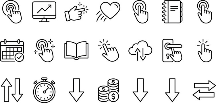 Folder icons showing create, remove, video, wrong, and settings actions