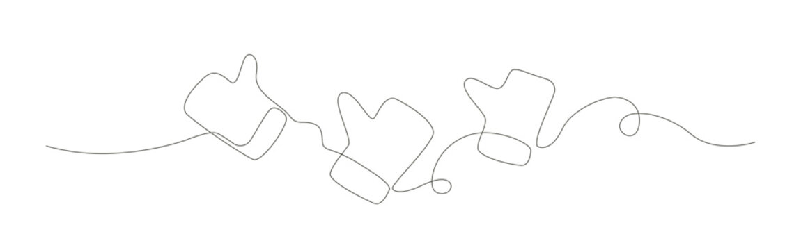 Continues thumb like style in this simple line art vector background design