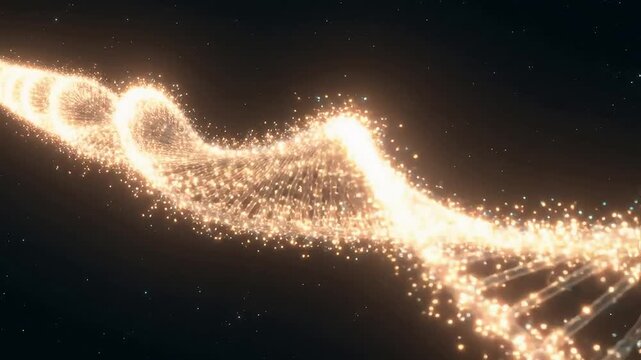 Luminous DNA Data Unfolding in Space