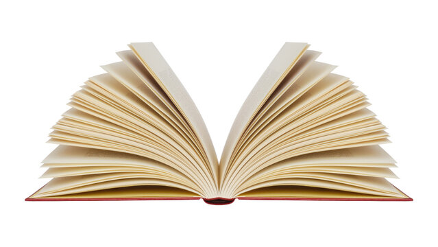 Open book with blank pages isolated on transparent background