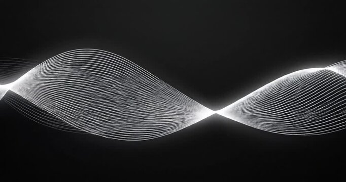 Sound Wave Visualization on Black Background.