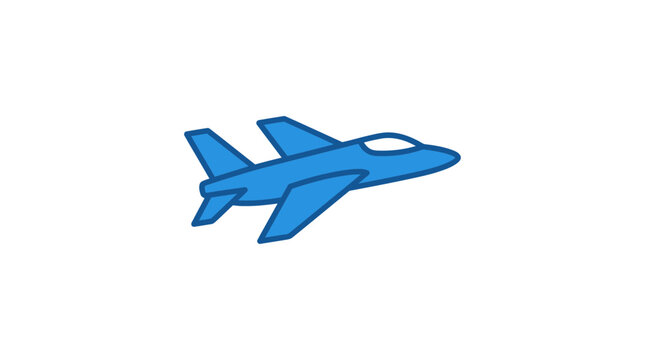 Blue Jet Airplane Icon