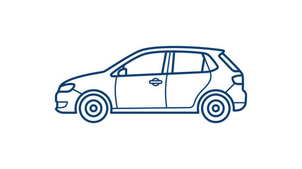 Obraz premium Car outline illustration