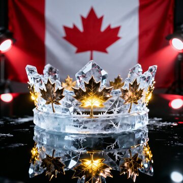 Canada Day Background, Canadian National Holiday Celebration with Maple Leaf and Red White Patriotic Theme Banner