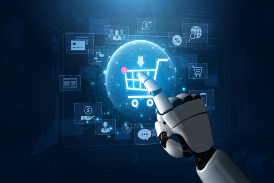 An AI assistant manages a global e-commerce marketplace, personalizing the online shopping experience. The system optimizes the customer journey from product search to final payment. Fermion