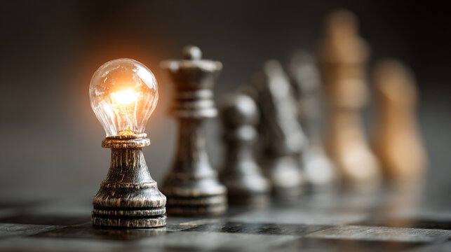 Corporate strategy planning leadership concept highlighting enterprise growth ambition innovation culture opportunity discovery and resilient future direction