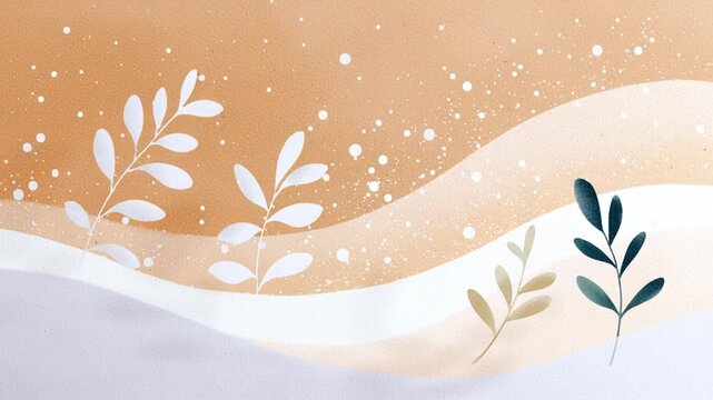 Nordic Folk Pattern Sand Art Flowing Abstract Motion Background Material