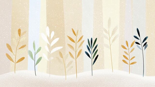 Nordic Folk Pattern Sand Art Geometric Abstract Motion Background