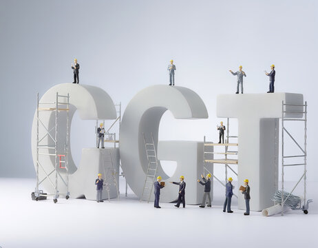 Capital Gains Tax Under Construction Concept With Plasticine Style Business Figurines