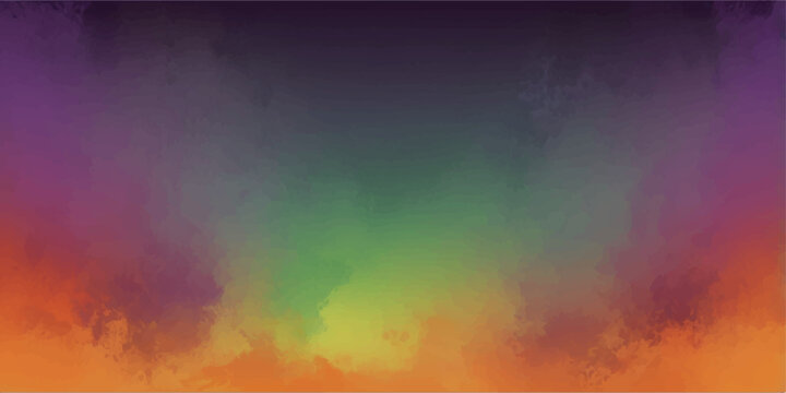 Abstract colorful rainbow background with lines, fire and smoke texture, watercolor art style, glowing light, grunge vintage paper design, warm orange red sky and abstract paint pattern backdrop