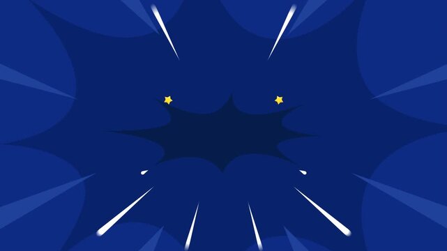 Pop art flash action comic cartoon background animated