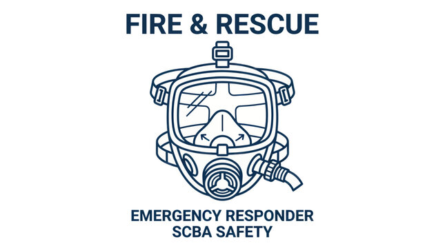 Firefighter emergency responder scba gas mask for safety and rescue