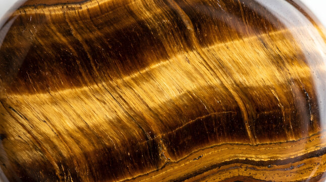 Tiger eye stone polished chatoyant golden shimmer