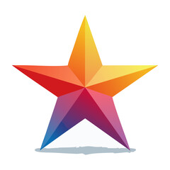 Obraz premium Colorful flat design star illustration