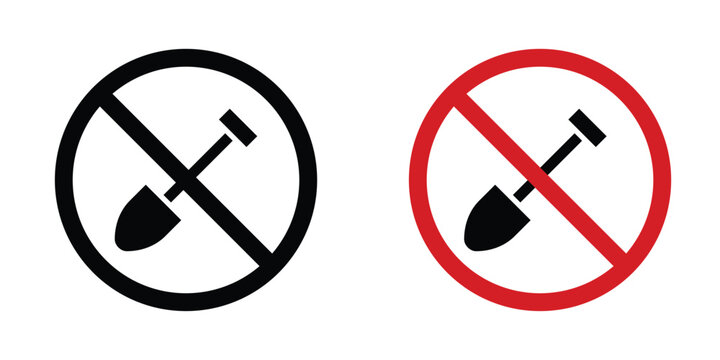 No digging sign