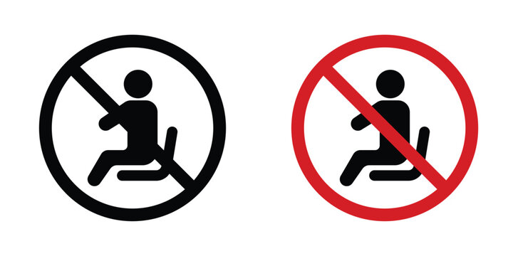 No sitting sign