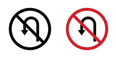 No u turn road sign © rea