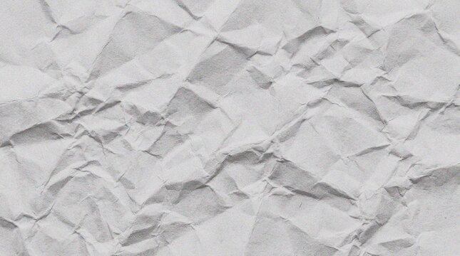 Crumpled White Paper Texture Background.