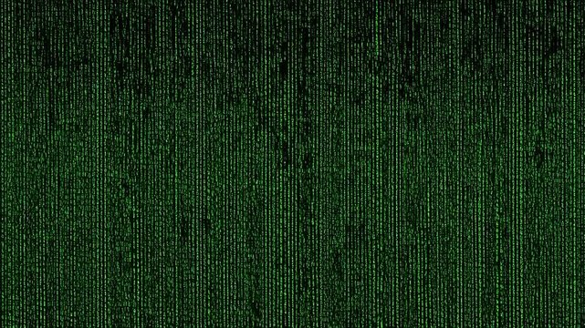Digital code matrix green background