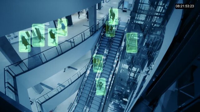 AI CCTV Motion Detection System Animation
