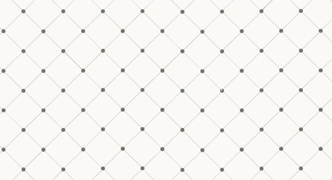 Simple geometric dot grid pattern featuring grey circles connected by thin diagonal lines on an off-white background for modern design.